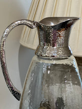 Load image into Gallery viewer, TNK - HAMMERED GLASS JUG SILVER SPOUT
