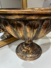 Load image into Gallery viewer, Large Vintage Gold Vase Bowl Metal Pot 44 cm
