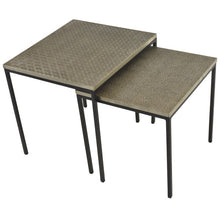 Load image into Gallery viewer, Set of 2 iron square side table
