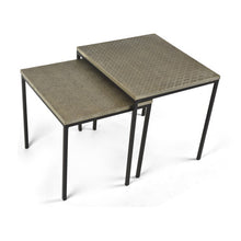 Load image into Gallery viewer, Set of 2 iron square side table
