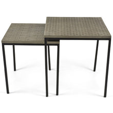 Load image into Gallery viewer, Set of 2 iron square side table
