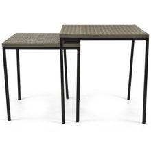 Load image into Gallery viewer, Set of 2 iron square side table
