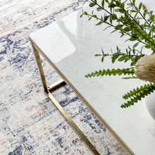 Load image into Gallery viewer, Marble Top Gold Legs Large Coffee Table 120 cm
