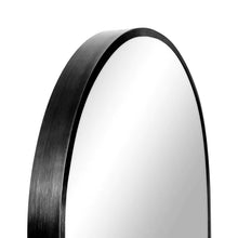 Load image into Gallery viewer, Arched Leaning Wall Slim Metal Mirror Black
