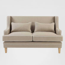 Load image into Gallery viewer, BONDI 2 SEAT SOFA NAT/WHITE PIPING
