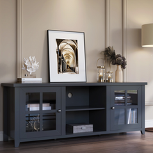 Load image into Gallery viewer, Black Hamptons 165cm Entertainment TV Unit Cabinet Buffet - CSHWH

