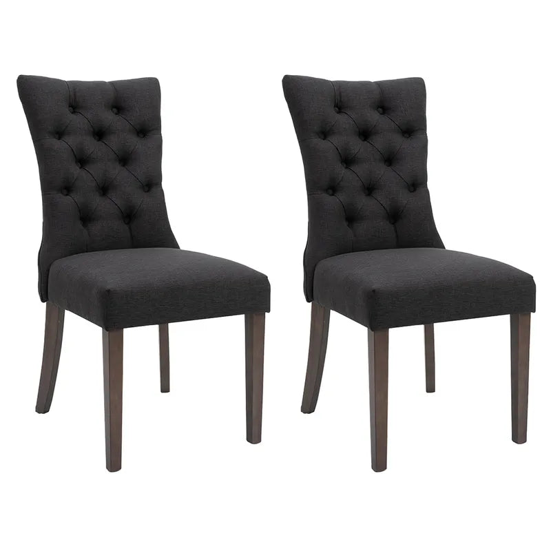 Preston Dining Chair Set of 2 - Charcoal