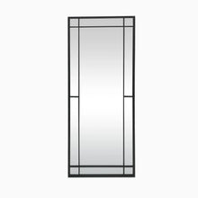 Load image into Gallery viewer, Hamptons Windows Full Length Black Mirror
