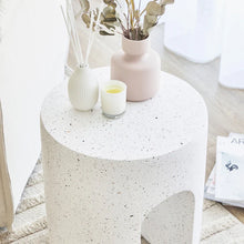 Load image into Gallery viewer, Denada White Terazo Side Table
