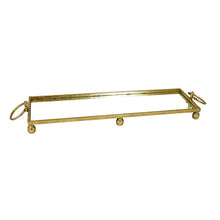 Load image into Gallery viewer, Long Classic French Gold Mirrored Tray with Handle - Decorative
