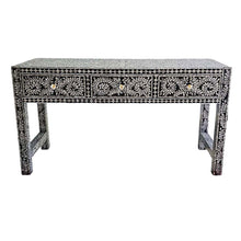 Load image into Gallery viewer, Samantha Pearl Black and White 3 Drawer Console Table
