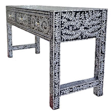 Load image into Gallery viewer, Samantha Pearl Black and White 3 Drawer Console Table
