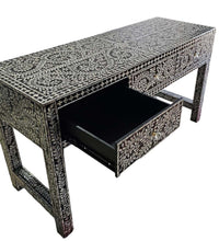 Load image into Gallery viewer, Samantha Pearl Black and White 3 Drawer Console Table
