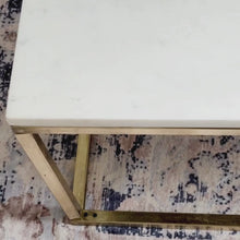 Load image into Gallery viewer, Marble Top Gold Legs Large Coffee Table 120 cm
