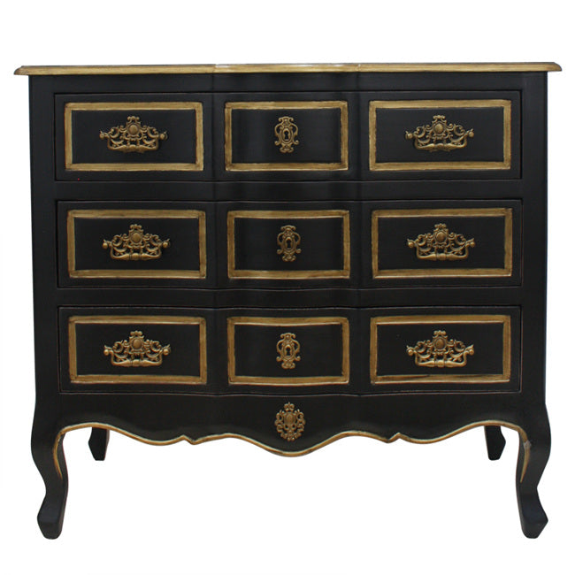 Marie Antoinette Chest of Drawers Black - CSHWH