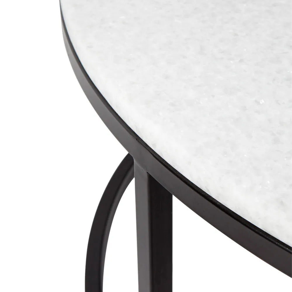 Chloe Stone Nesting Coffee Tables - Black – Silsan Decor