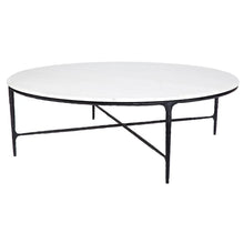 Load image into Gallery viewer, Heston Round Marble Coffee Table - Black
