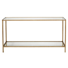 Load image into Gallery viewer, Cocktail Glass Console Table - Large Antique Gold
