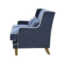 Load image into Gallery viewer, BONDI TWO SEAT SOFA NAVY WITH WHITE PIPING
