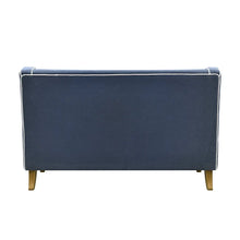 Load image into Gallery viewer, BONDI TWO SEAT SOFA NAVY WITH WHITE PIPING
