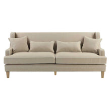 Load image into Gallery viewer, BONDI 3 SEAT SOFA NAT/WHITE PIPING
