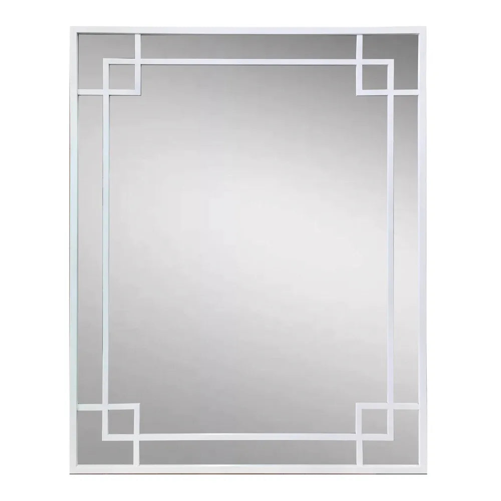 Window Hampton 160CM White Mirror With Corner Detail -SML