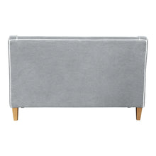 Load image into Gallery viewer, BONDI 2 SEAT SOFA GREY W/ WHITE PIPING
