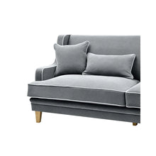 Load image into Gallery viewer, BONDI 3 SEAT SOFA GREY W/ WHITE PIPING
