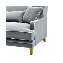 Load image into Gallery viewer, BONDI 3 SEAT SOFA GREY W/ WHITE PIPING
