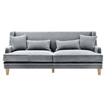 Load image into Gallery viewer, BONDI 3 SEAT SOFA GREY W/ WHITE PIPING
