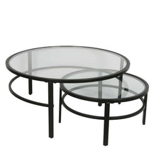 Load image into Gallery viewer, MANAROLA COFFEE TABLE NEST SET OF 2 BLACK
