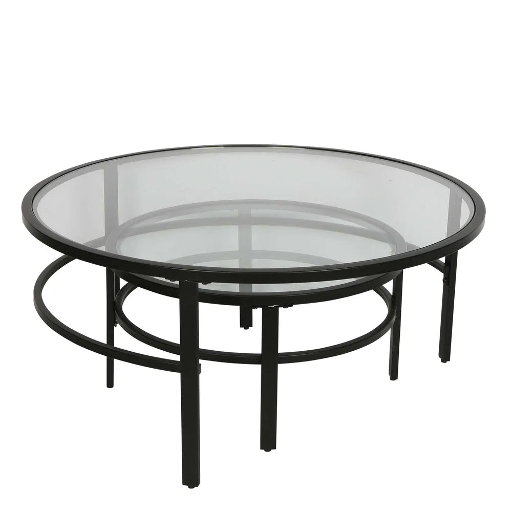 MANAROLA COFFEE TABLE NEST SET OF 2 BLACK