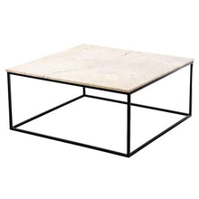 Load image into Gallery viewer, Square Coffee Table With White Marble Top - White
