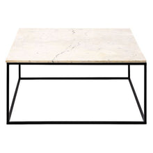 Load image into Gallery viewer, Square Coffee Table With White Marble Top - White
