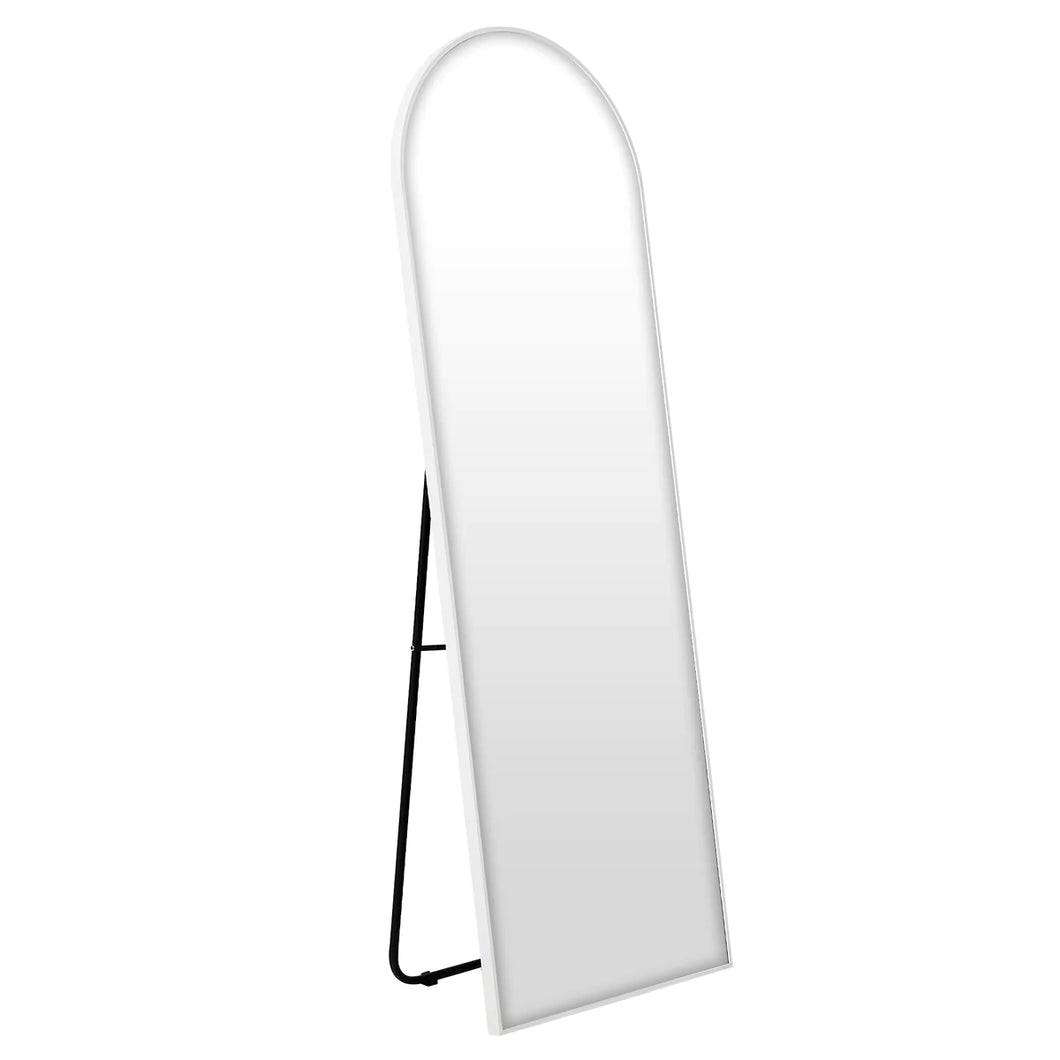 Metal Arch Full Length Standing White Metal Mirror Frame