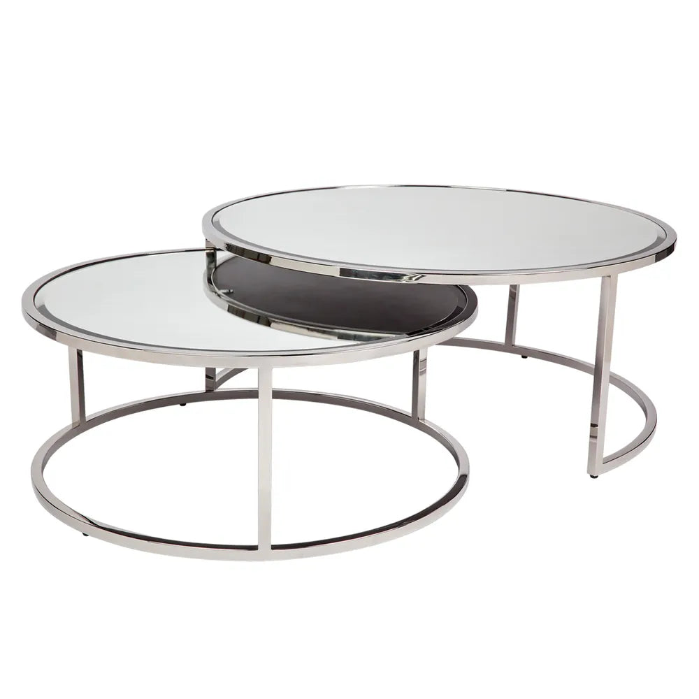 Mirror Table Top Nesting Coffee Table – Silsan Decor