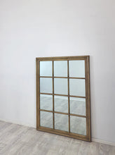 Load image into Gallery viewer, Window Style Hampton Wood Mirror Taupe - Rectangle 95x130 cm
