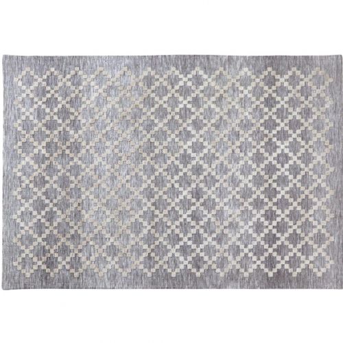 Halo Diamond Pattern Rug - Grey/Ivory - 400x300 – Silsan Decor