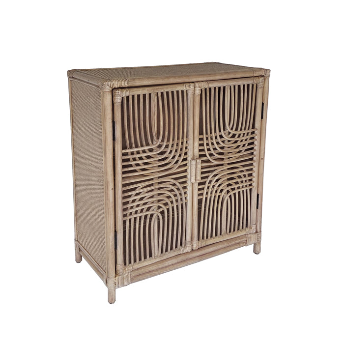 Lombok Rattan Double Door Chest - CSHWH