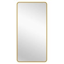 Load image into Gallery viewer, Rectangular Modern Gold Full Length Large Metal Mirror 100x200
