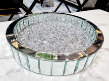 Load image into Gallery viewer, Royal Sparkling Silver Mirrored Tray - Decorative
