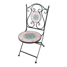 Load image into Gallery viewer, Moroccan Metal Outdoor Table with 2 Chairs
