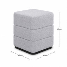 Load image into Gallery viewer, Loire Single Stool Grey 42x42x45H
