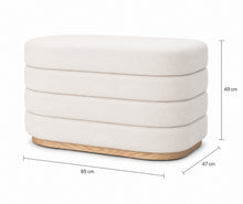 Load image into Gallery viewer, Rhine Off White Stool 85x47x49H cm
