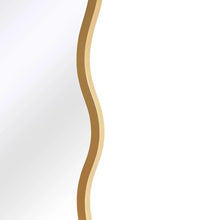 Load image into Gallery viewer, Wavy Metal Gold Full Length Mirror
