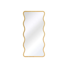 Load image into Gallery viewer, Wavy Metal Gold Full Length Mirror
