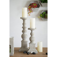 Load image into Gallery viewer, Provincial White Candle Holder Pillar 36 CM
