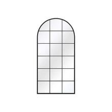 Load image into Gallery viewer, Hamptons Windows Full Length Arched Large Metal Mirror
