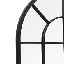 Load image into Gallery viewer, Windows Hamptons Arch Black Mirror 140x65 cm - SML
