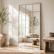 Load image into Gallery viewer, Hamptons Windows White Full Length Mirror 90x180 cm
